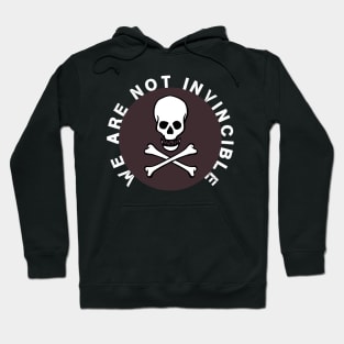 Skull head and bones circular not invincible Hoodie